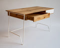 Schreibtisch mit Schublade für Homeoffice aus Holz und Metall-120 x 60 x 75